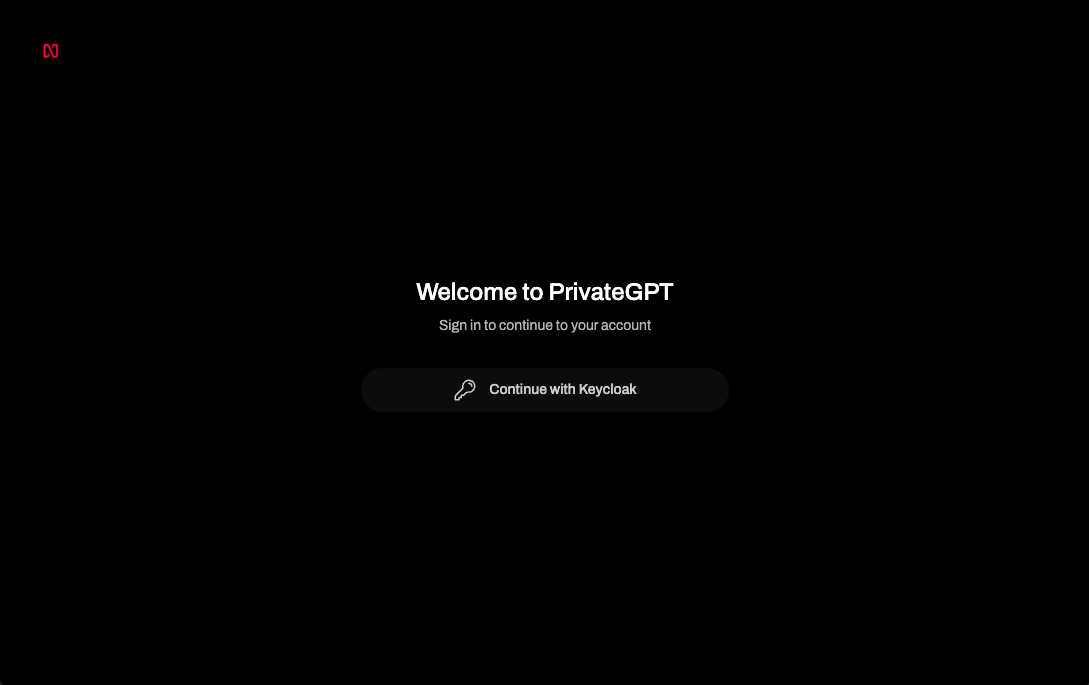 The login page at /auth